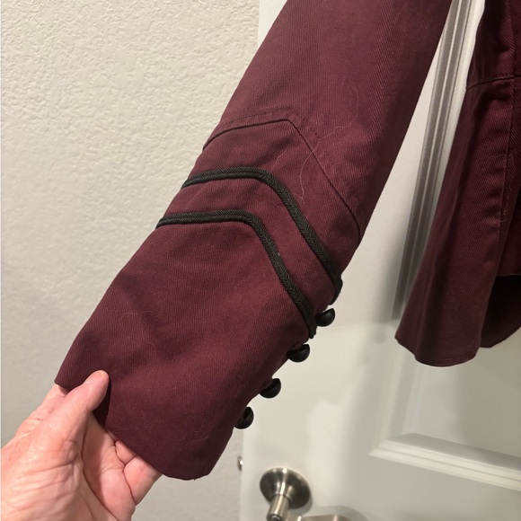 Torrid jacket with great detailing.  Color is a faded maroon color - Picture 4 of 7